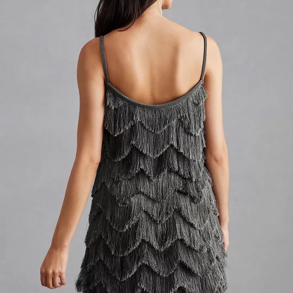 NWT Anthropologie Pankaj & Nidhi Fringed Mini Dress - Picture 9 of 10